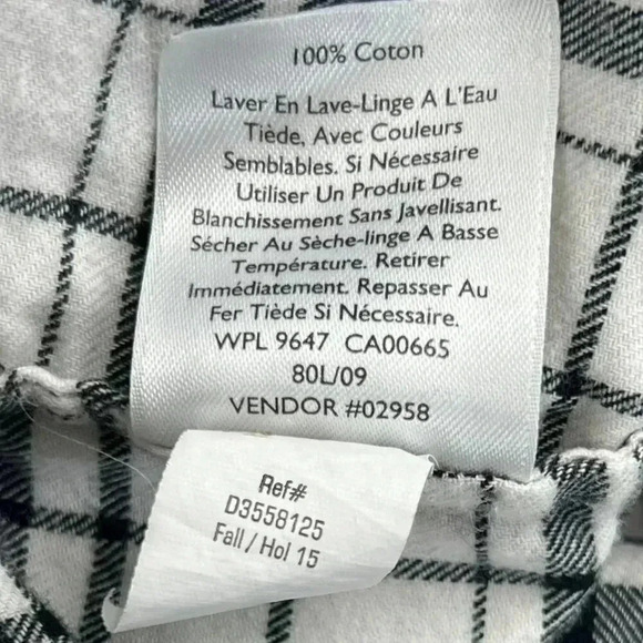 Eddie Bauer Women's Black White Plaid Flannel Shirt Classic Fit Casual Top Small - Picture 10 of 10
